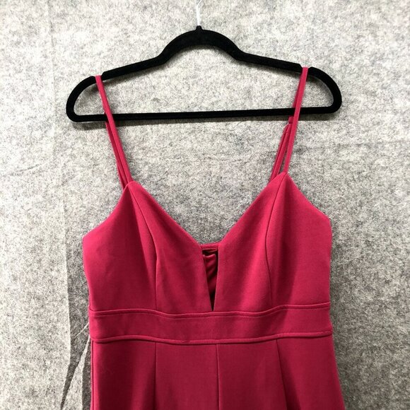 Lulus Wide Leg Jumpsuit Size L Evening of Intrigue Pink Sleeveless Formal Barbie - Picture 3 of 12